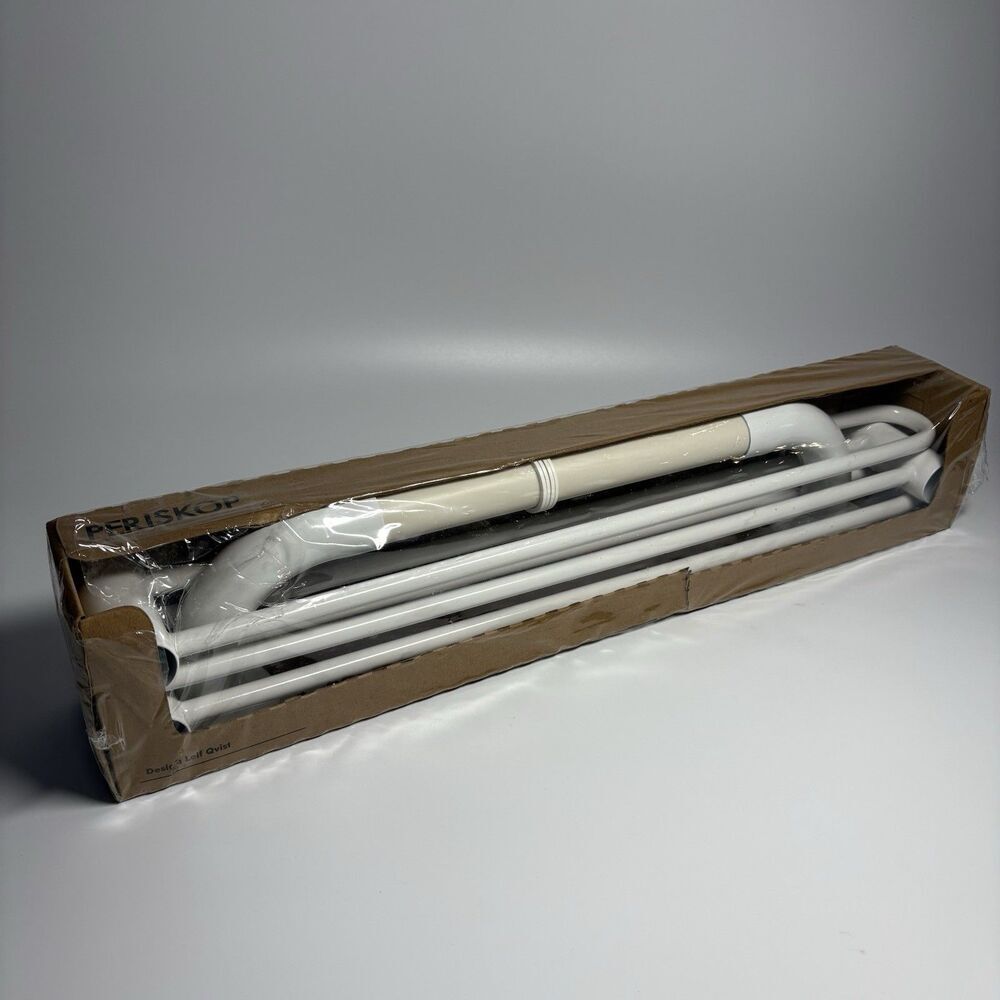 New IKEA Periskop Towel Rods Holders White Enamel Metal Swivel 958.072.10